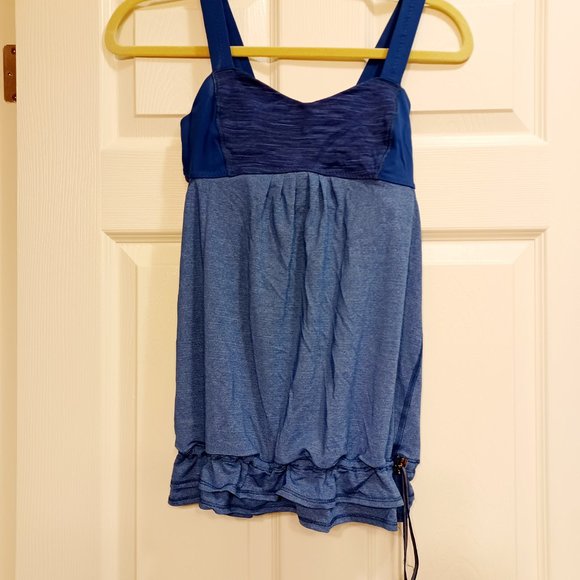 Lululemon Run Back On Track Tank in Blue/Wee Are From Space Limitless Blue Black - Picture 9 of 10